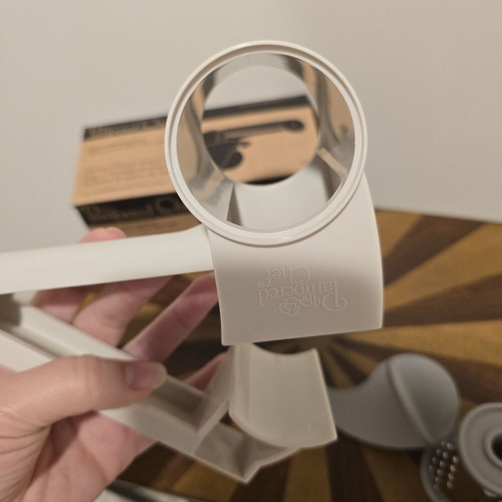 PAMPERED CHEF Deluxe Cheese Grater #1275 2 Blades Hand-Held Rotary Style - Picture 6 of 10